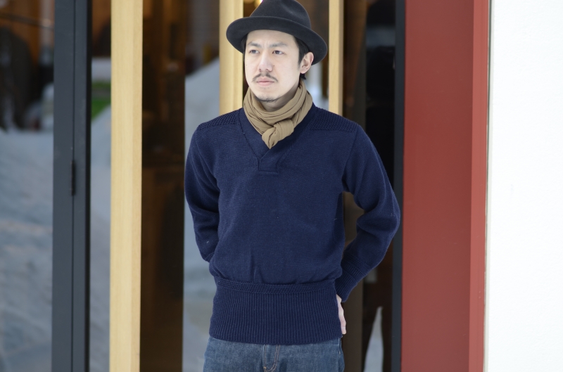 North Sea Clothing / V-NECK PULLOVER ENGINEER SWEATER | ANATOMICA 