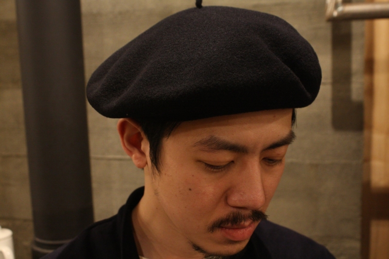 公式サイト ANATOMICA BASQUE BERET BLACK 黒 ブラック 帽子 