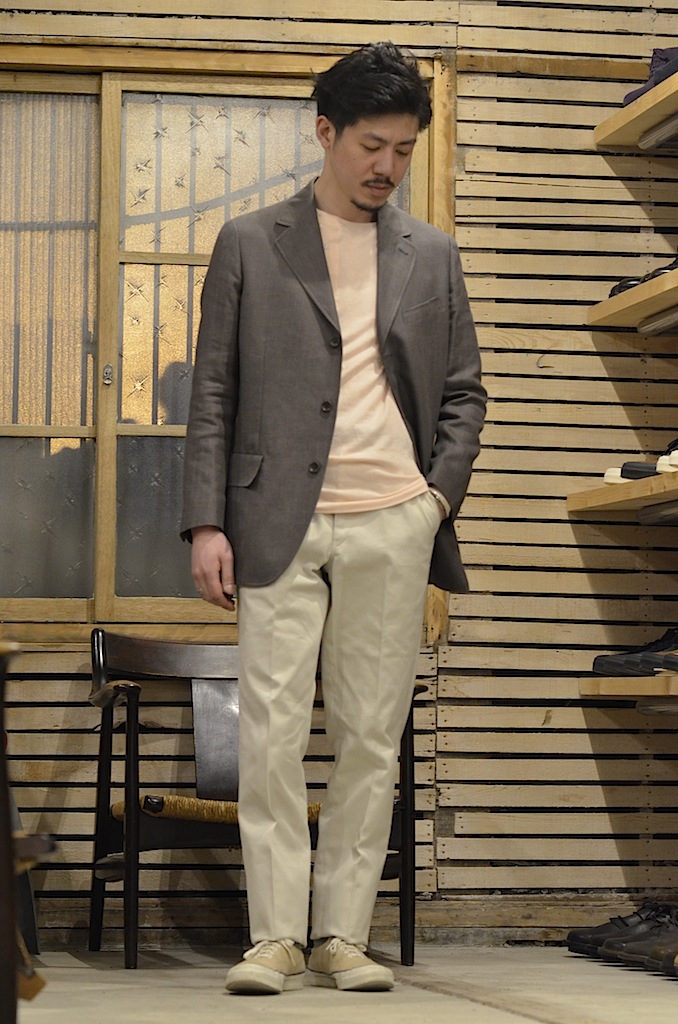 TRIM-FIT PANTS / COTTON TWILL IVORY | ANATOMICA SAPPORO