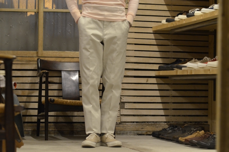 TRIM-FIT PANTS / COTTON TWILL IVORY | ANATOMICA SAPPORO アナトミカ札幌