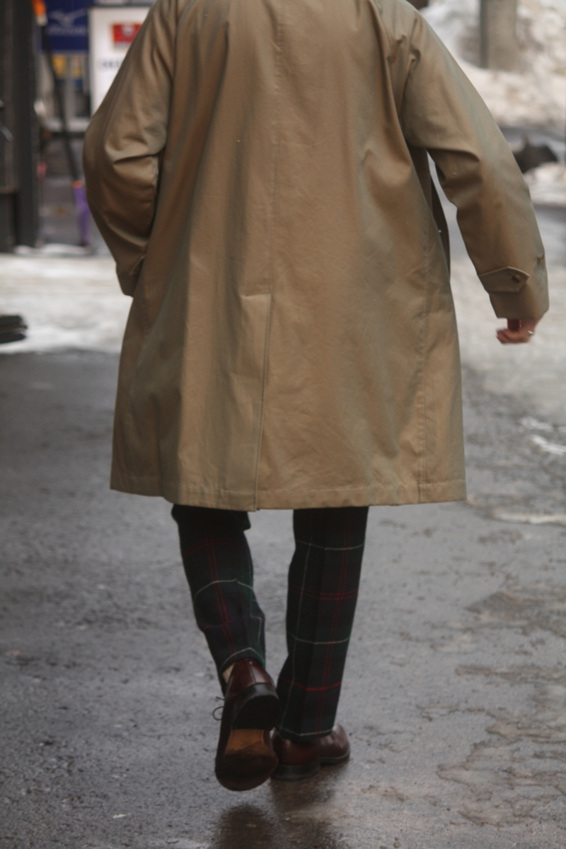 SINGLE RAGLANCOAT / GABARDINE OLIVE | ANATOMICA SAPPORO アナトミカ札幌