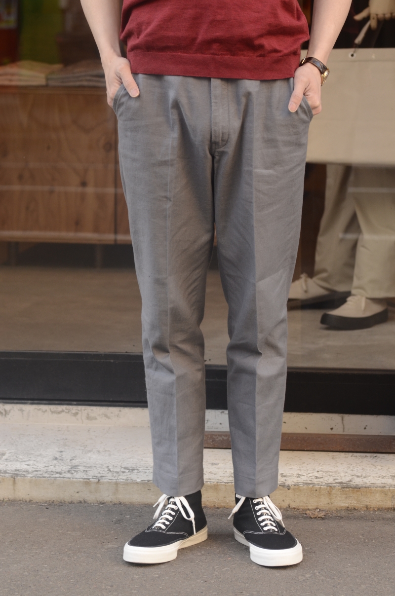 ANATOMICA 黒サテン別注トリムフィットパンツ size30 アナトミカ