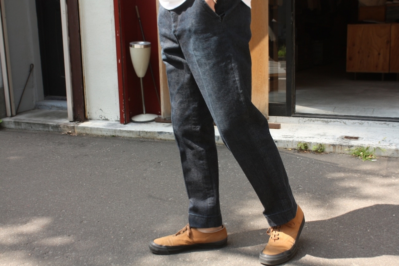 ANATOMICA 黒サテン別注トリムフィットパンツ size30 アナトミカ