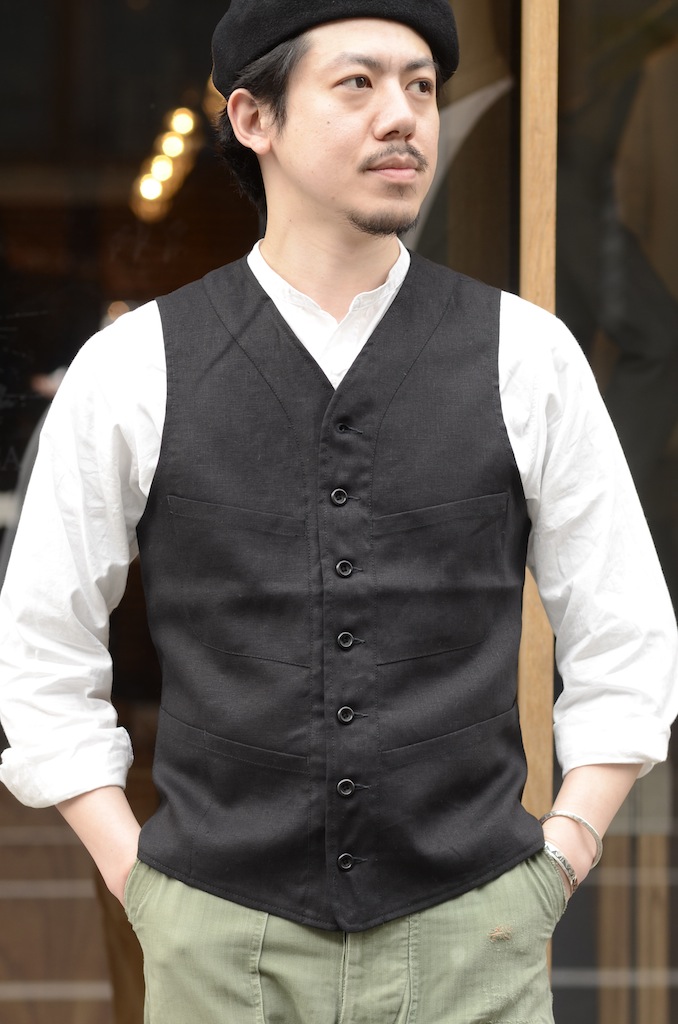 ANATOMICA アナトミカ SAGAN VEST サガンベスト リネン 仏製-