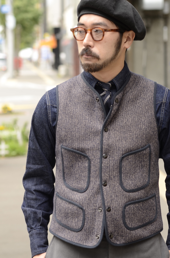 ANATOMICA WORK BEACH CLOTH VEST ごま塩-