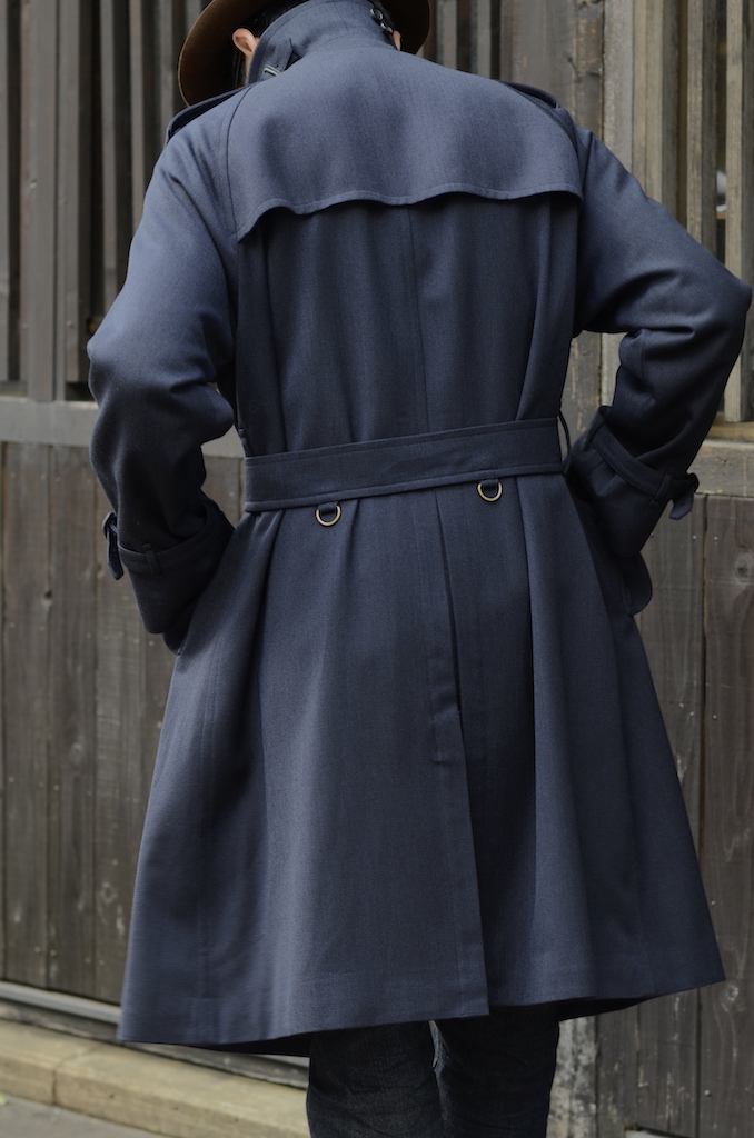 ANATOMICA TRENCH COVERT CLOTH NAVY 44-