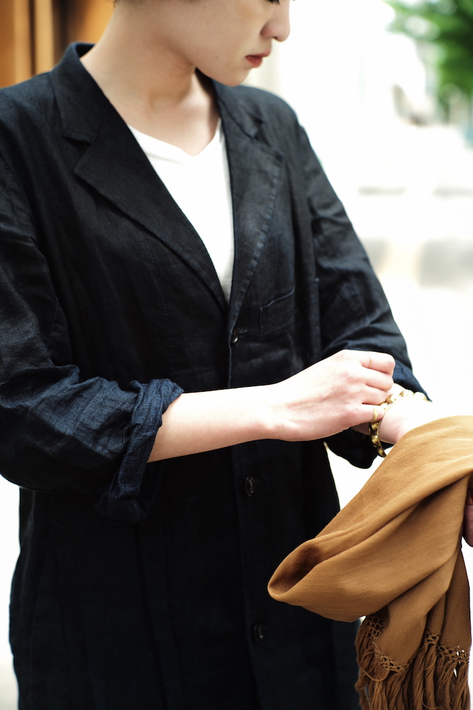 BLOUSE VILLETTE” INDIGO SUMI COATED | ANATOMICA SAPPORO アナトミカ札幌