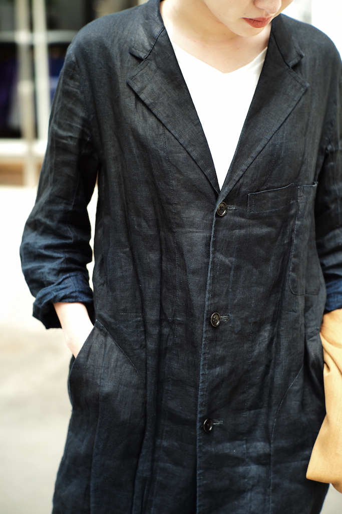 BLOUSE VILLETTE” INDIGO SUMI COATED | ANATOMICA SAPPORO アナトミカ札幌