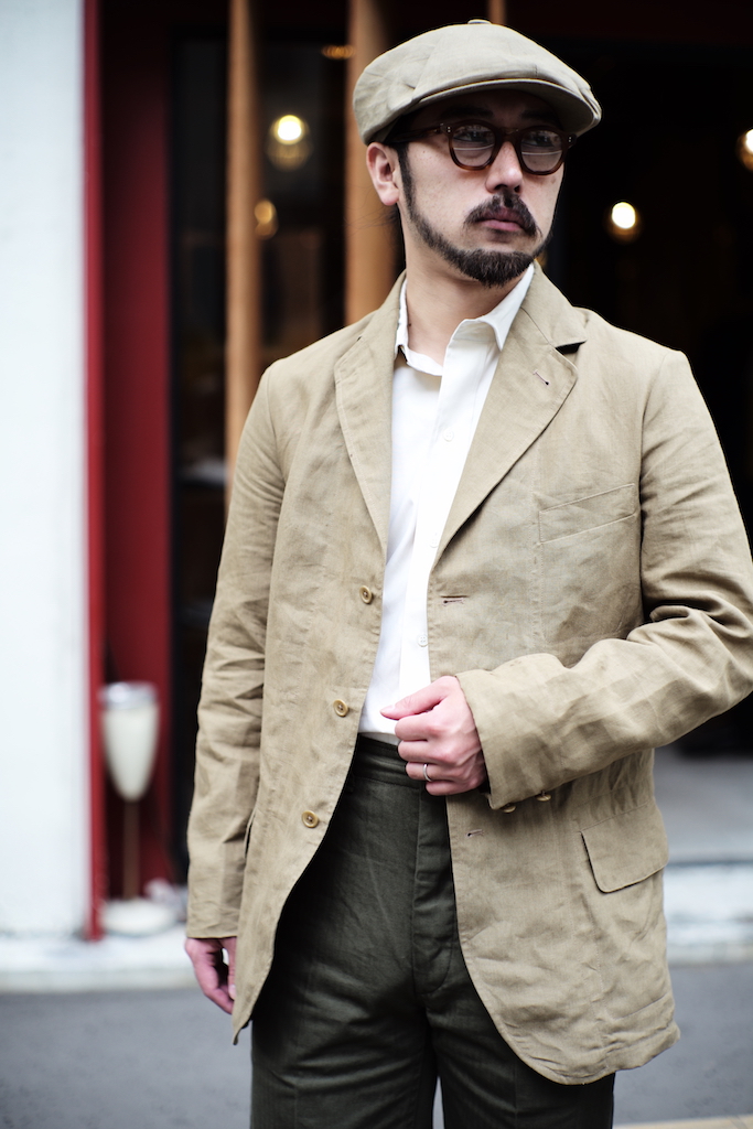 anatomica 1909 ジャケット Irishlinen SAGE M-