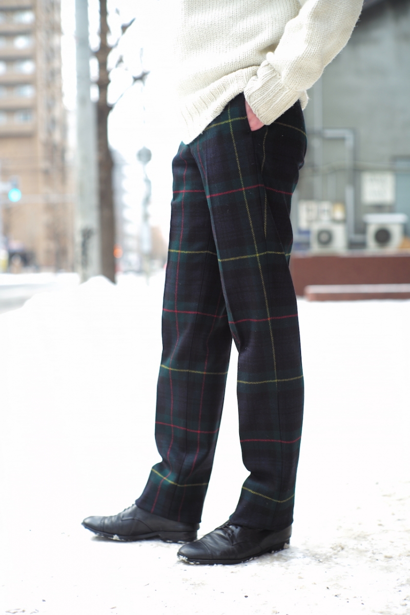 充実の品 WOOL TANGO ANATOMICA パンツ MULTI 42 CHECK パンツ - www