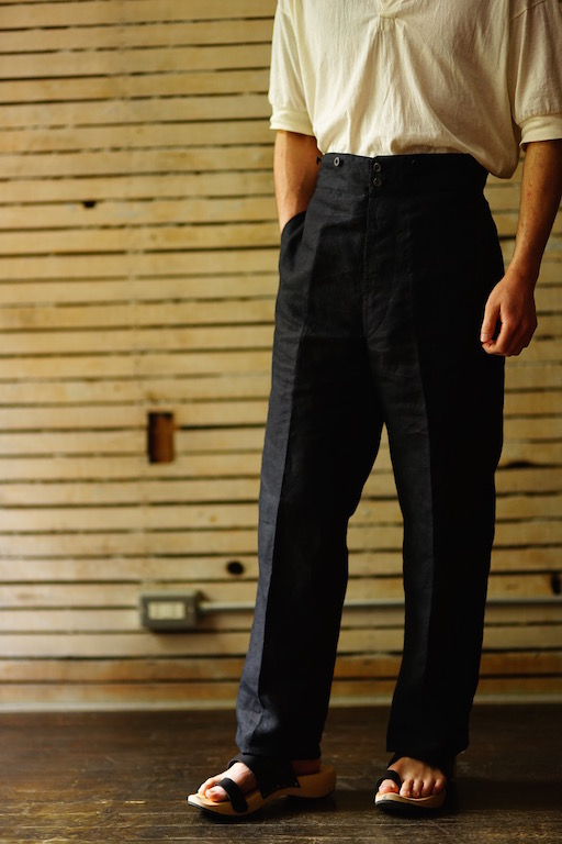 Bagatelle pants “IRISH LINEN BLACK”. | ANATOMICA SAPPORO 