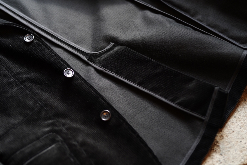 FRENCH GARMENT HOBEREAU “ENGLISH CORDUROY BLACK”. | ANATOMICA 