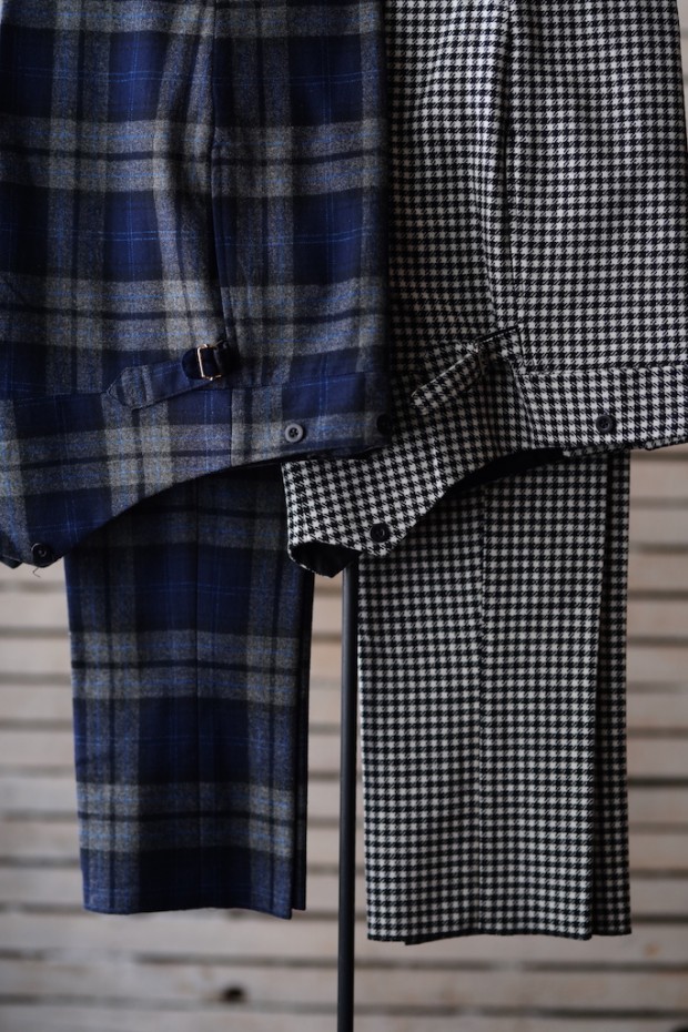 ANATOMICA TANGO PANTS BROWN CHECK WOOL - dotsoncompany.com