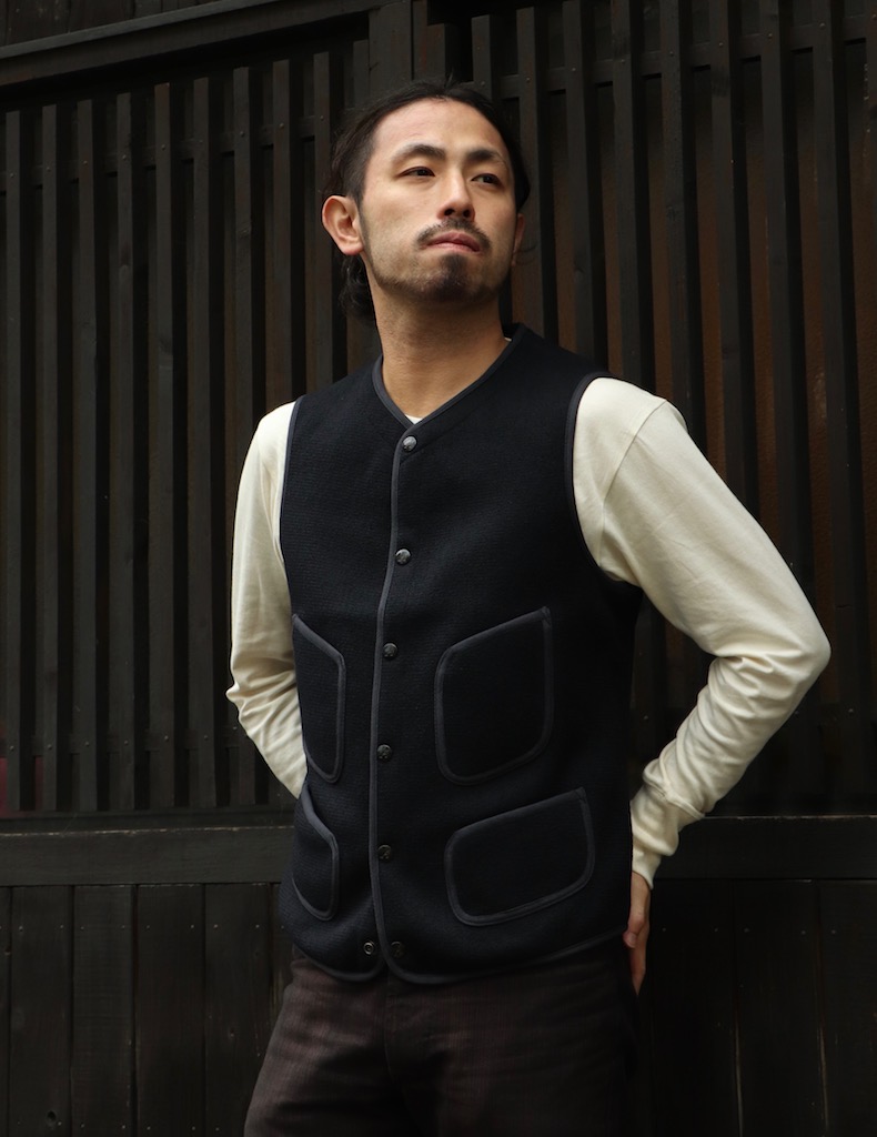 ANATOMICA BEACH CLOTH VEST ビーチクロスベスト-silversky